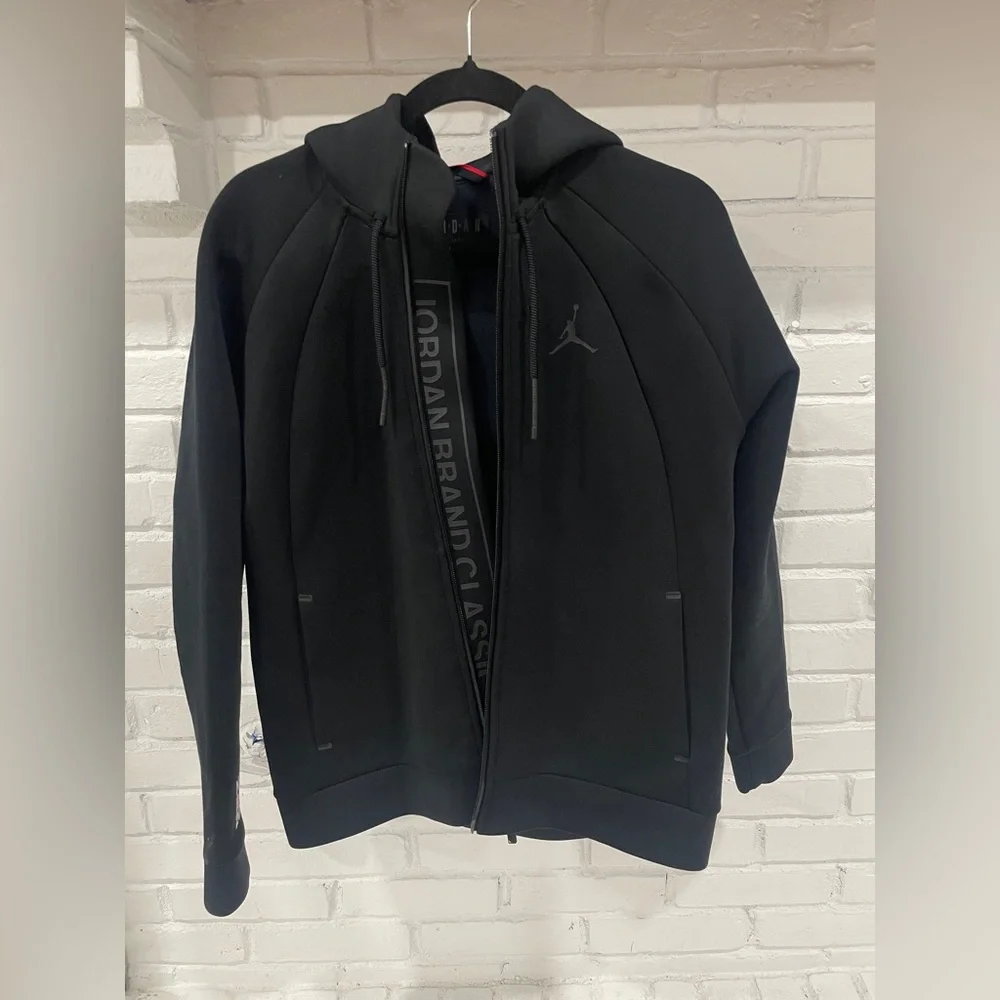 Jordan Brand Classic Full Zip Hoodie Jacket Black Size Large NYC BK 2018 Brookly
